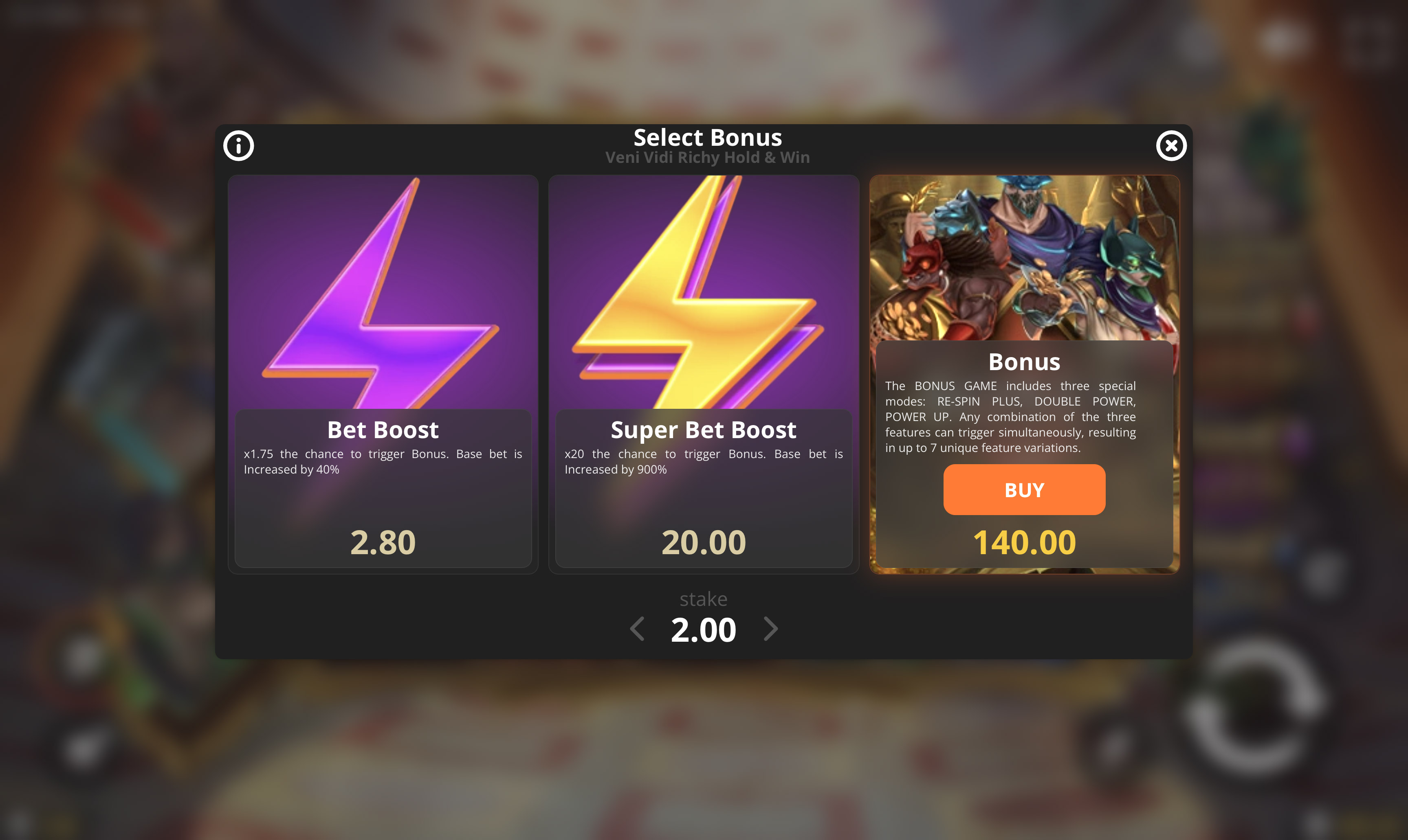 Veni Vidi Richy Hold and Win